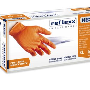 Reflexx Guanti In Nitrile Full Grip Officina N85 Arancione – gr. 8,4 Ultra resistente