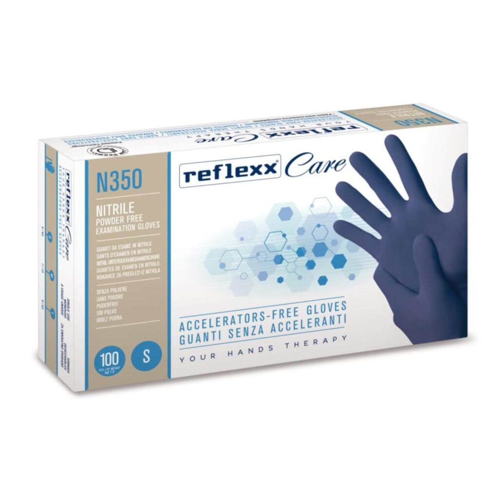 Guanti in Nitrile senza acceleranti Reflexx Care N350 – TAGLIA S