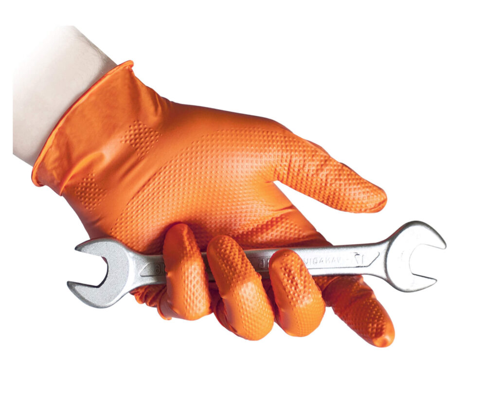 Reflexx Guanti In Nitrile Full Grip N85 Arancione