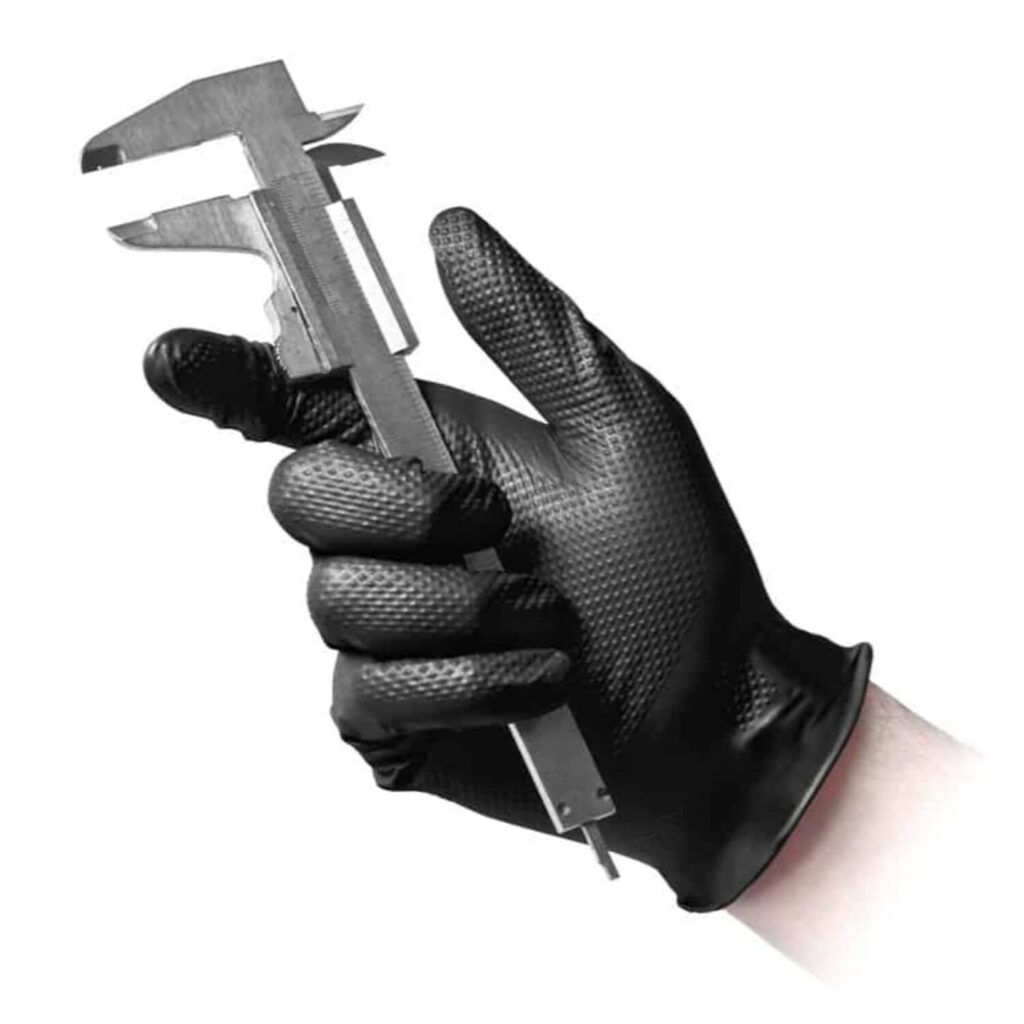 Reflexx Guanti In Nitrile Full Grip N85 Nero – gr. 8,4 Ultra resistente