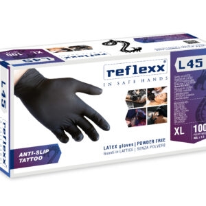 Guanti In Lattice Neri Senza Polvere Reflexx L45 – gr. 6,2 (M)