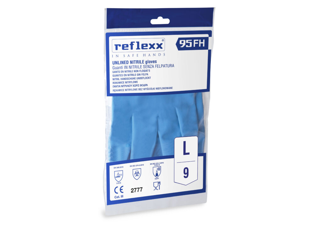Guanti Riutilizzabili In Nitrile Reflexx 95 – gr. 44 (M)