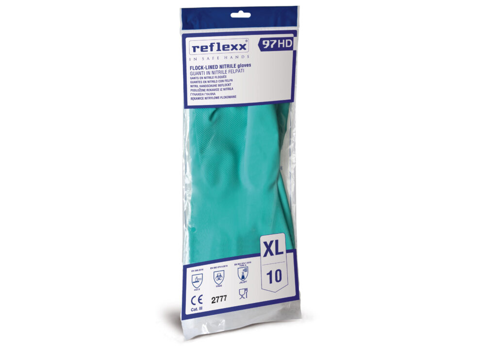 Guanti Riutilizzabili In Nitrile Reflexx 97 – gr. 63 (M)